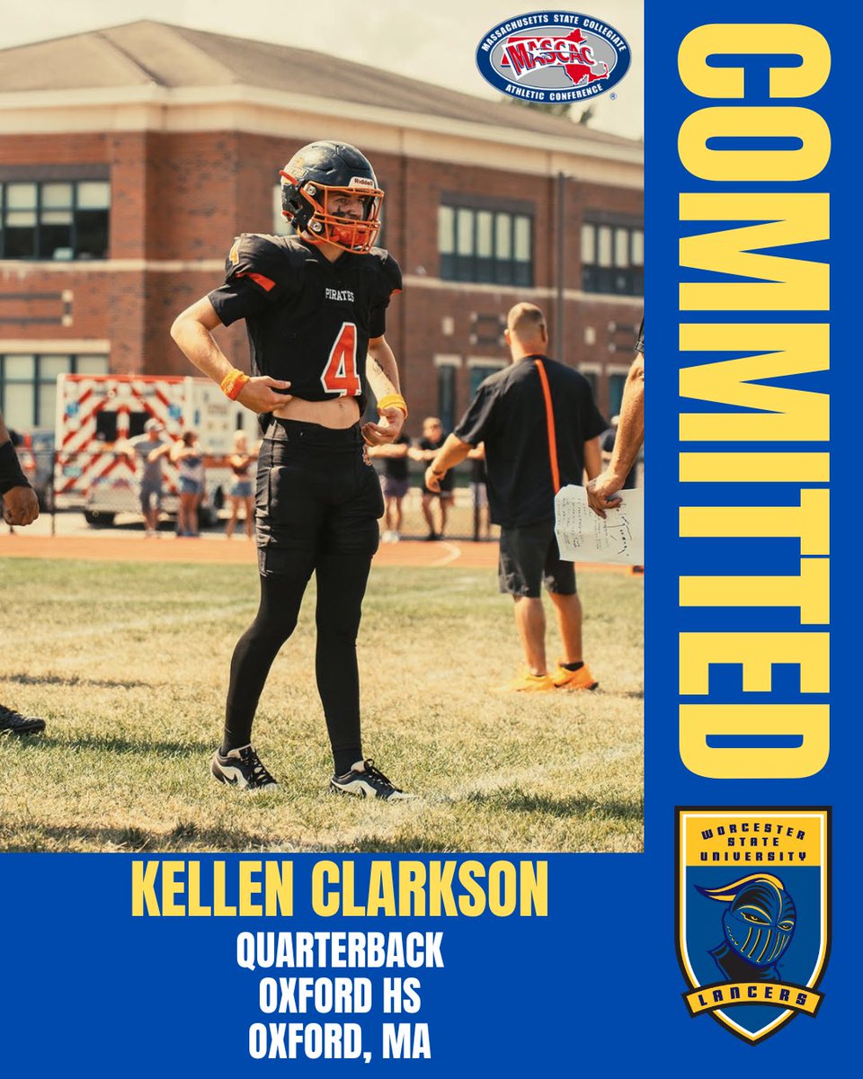 Kellen Clarkson (@clarkson_kellen) on Twitter photo Thank you to everyone that helped me the last 13 years of football. With that being said id like to announce that i will be attending <a href="/WSULancers/">Worcester State Lancers</a> next season.
<a href="/coachclarkson65/">OXFORD HIGH FOOTBALL</a> <a href="/RockhopperFB/">Rockhopper Football</a> Thank you to everyone that helped me the last 13 years of football. With that being said id like to announce that i will be attending <a href="/WSULancers/">Worcester State Lancers</a> next season.
<a href="/coachclarkson65/">OXFORD HIGH FOOTBALL</a> <a href="/RockhopperFB/">Rockhopper Football</a>