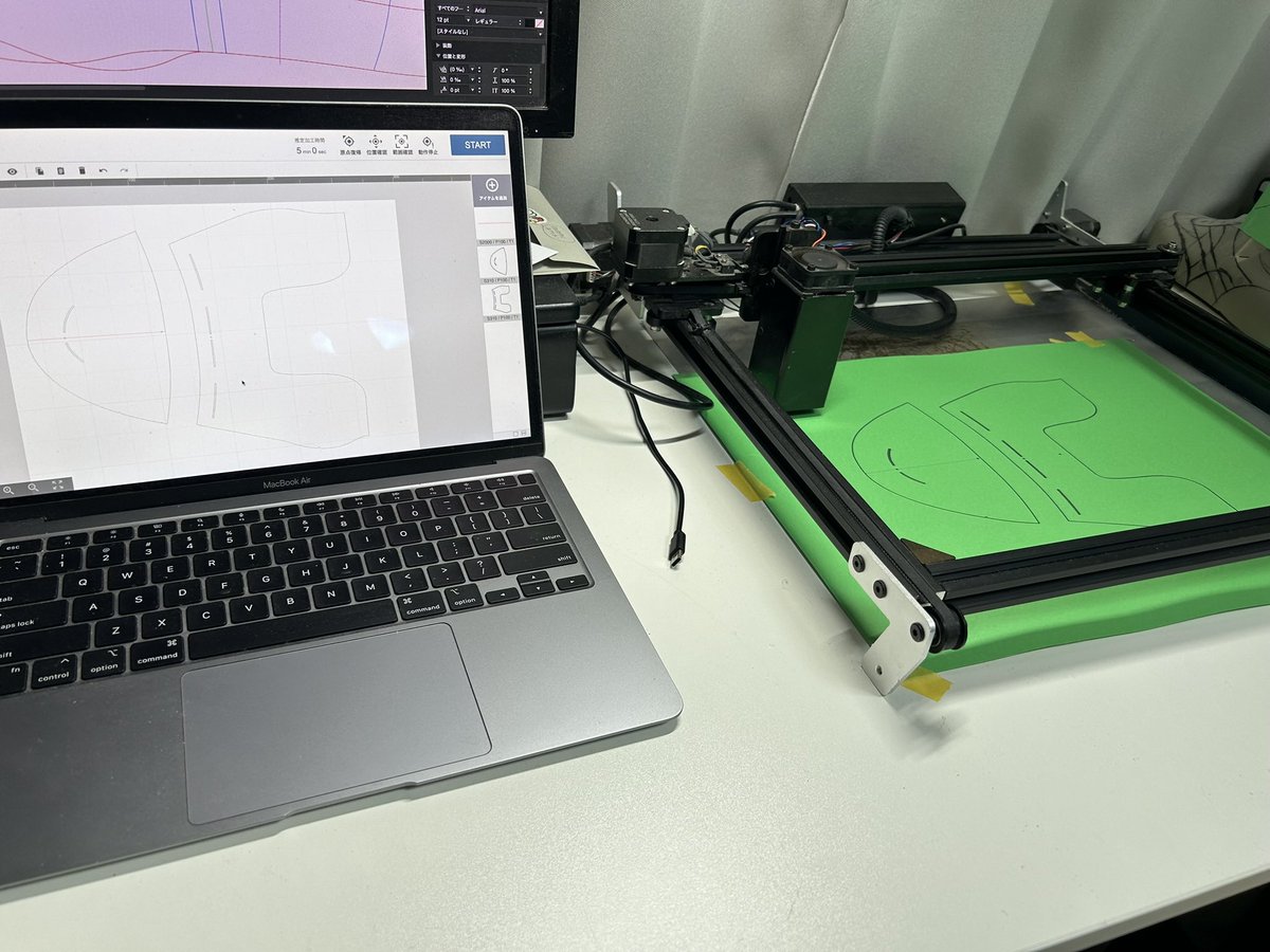 おnew木型を削って検証用のパターンを作成中