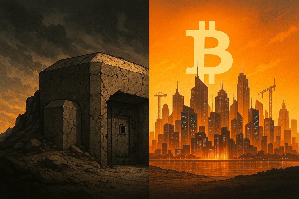 Gold prepares for collapse.
Bitcoin prepares for victory.

The difference MATTERS.

🧵