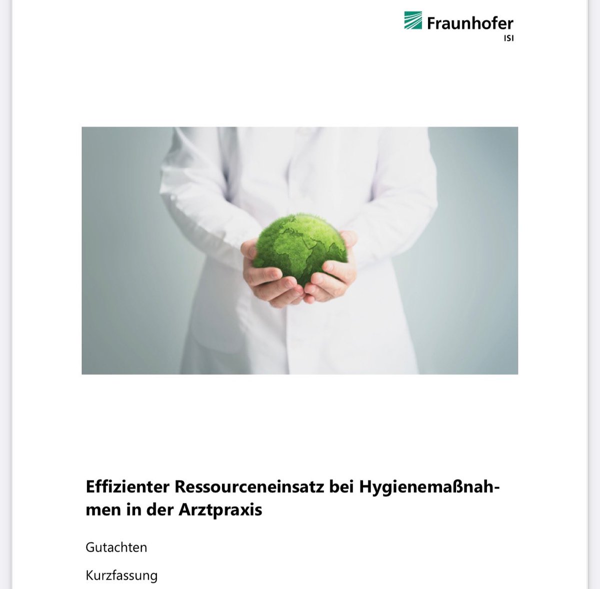 BAO Berlin Büro (@baobuero) on Twitter photo Ressourcenverbrauch in Praxen durch bessere #Hygienevorgaben reduzieren: Gutachten <a href="/Fraunhofer/">Fraunhofer-Gesellschaft</a> ISI zeigt - viele Vorgaben sind auf Krankenhäuser ausgerichtet und für den ambulanten Bereich weniger geeignet. Empfehlungen: kbv.de/media/sp/kurzf… Ressourcenverbrauch in Praxen durch bessere #Hygienevorgaben reduzieren: Gutachten <a href="/Fraunhofer/">Fraunhofer-Gesellschaft</a> ISI zeigt - viele Vorgaben sind auf Krankenhäuser ausgerichtet und für den ambulanten Bereich weniger geeignet. Empfehlungen: kbv.de/media/sp/kurzf…