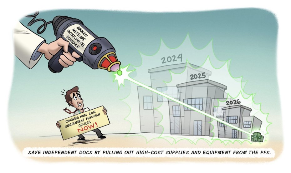 In the 2025 PFS, <a href="/CMSGov/">CMSGov</a> states continued interest in promoting “stability and predictability.” We urge CMS and #Congress to follow through on this statement and STOP ongoing cuts to office-based specialists.