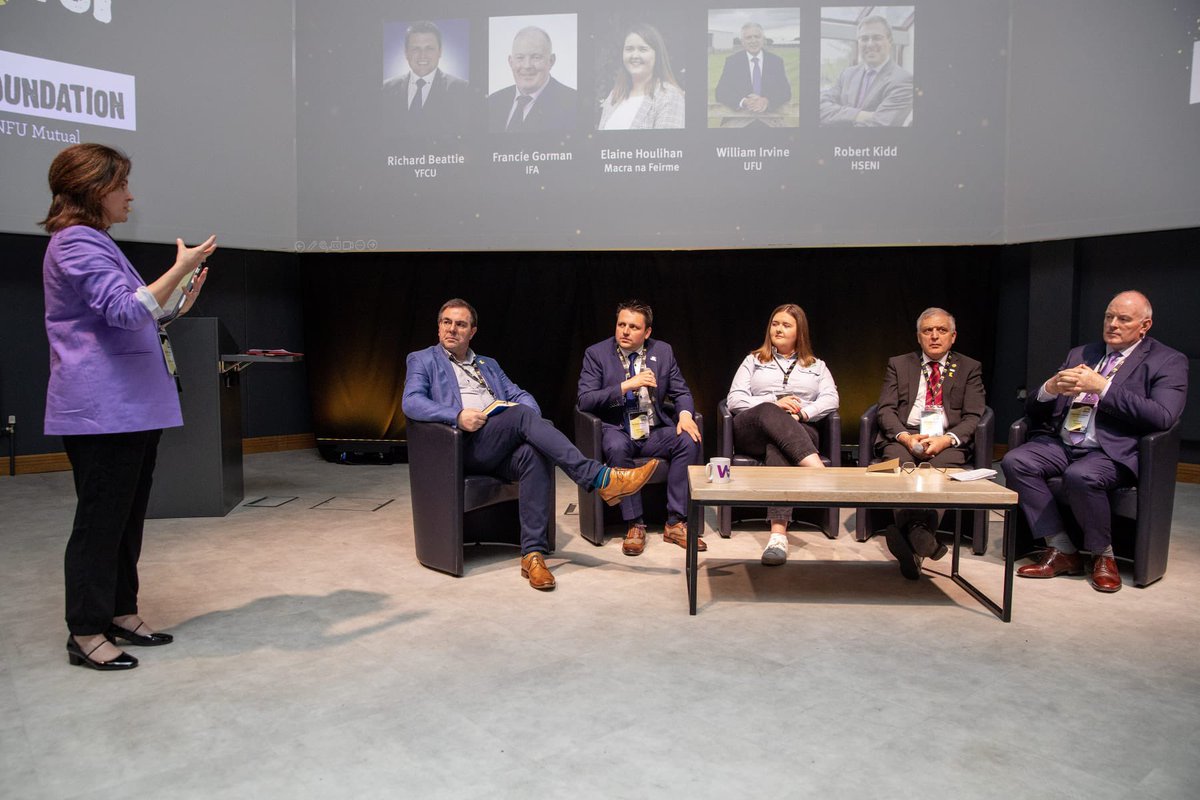 Farm Safety Foundation (@yellowwelliesuk) on Twitter photo This afternoon’s session saw our main panel of Richard Beattie <a href="/YFCUPresident/">YFCU President</a> , Francie Gorman <a href="/IFAmedia/">Irish Farmers' Association</a> , Elaine Houlihan <a href="/MacranaFeirme/">Macra na Feirme</a> , William Irvine <a href="/UFUHQ/">Ulster Farmers' Union</a> and Robert Kidd <a href="/Hsenigov/">HSENI</a> come together to discuss both the challenges and opportunities around farm safety and mental This afternoon’s session saw our main panel of Richard Beattie <a href="/YFCUPresident/">YFCU President</a> , Francie Gorman <a href="/IFAmedia/">Irish Farmers' Association</a> , Elaine Houlihan <a href="/MacranaFeirme/">Macra na Feirme</a> , William Irvine <a href="/UFUHQ/">Ulster Farmers' Union</a> and Robert Kidd <a href="/Hsenigov/">HSENI</a> come together to discuss both the challenges and opportunities around farm safety and mental