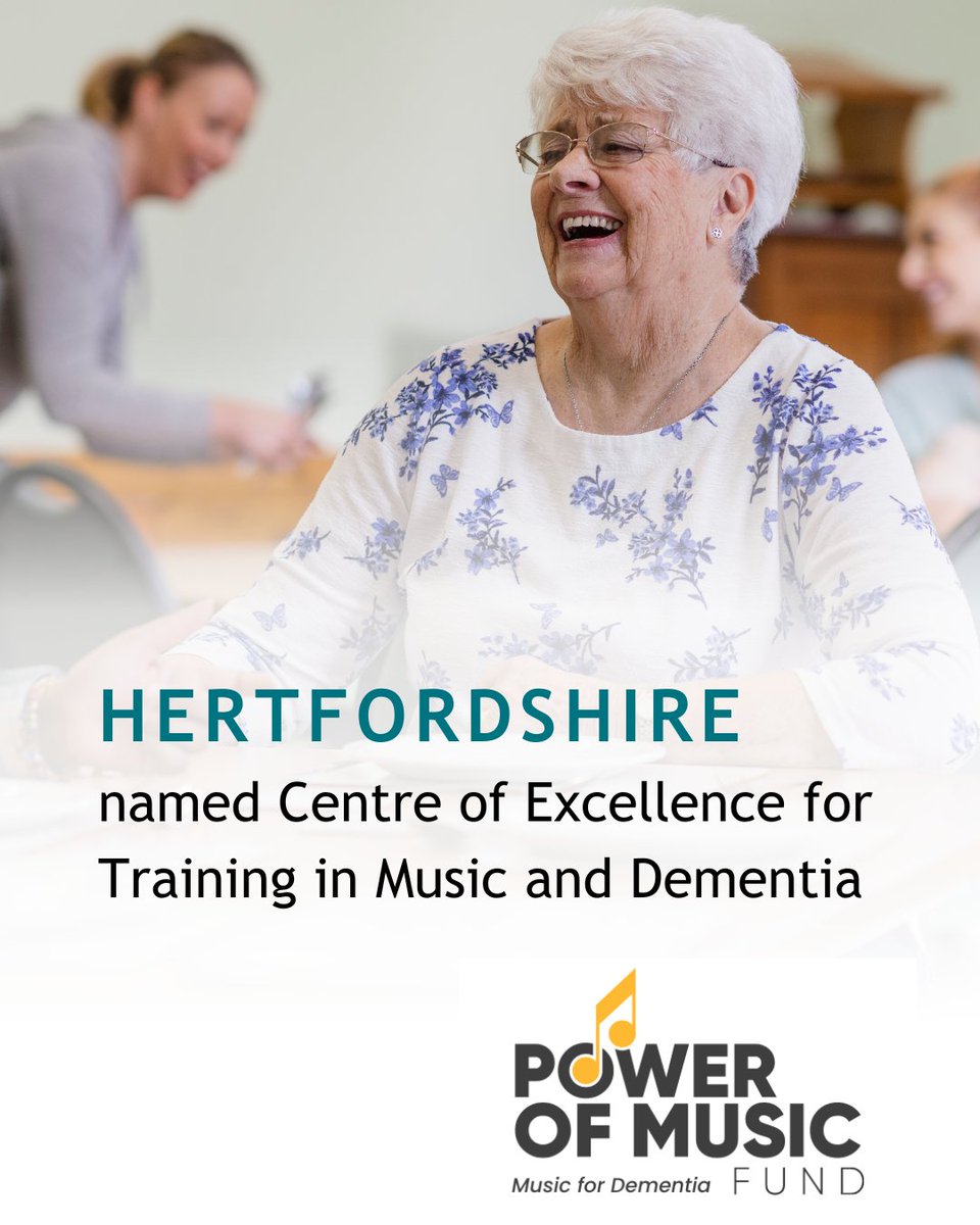 MancCamerata's tweet image. 📍 Great news! Hertfordshire has been named as the second Centre of Excellence for Music and Dementia through the @NASPTweets #PowerOfMusic Fund.

☕ It builds on our work as the first Centre of Excellence for Music and Dementia, expanding our dementia music cafés across Greater