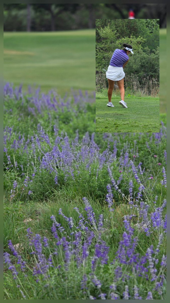 The flowers are the color of the Village today.  <a href="/JerseyVillageHS/">Jersey Village HS</a> Senior Daniela Palmeros makes her 4th appearance at the State Tournament.   Well into round 2 and she is on her way to one of the top spots.   #lovemyvillage