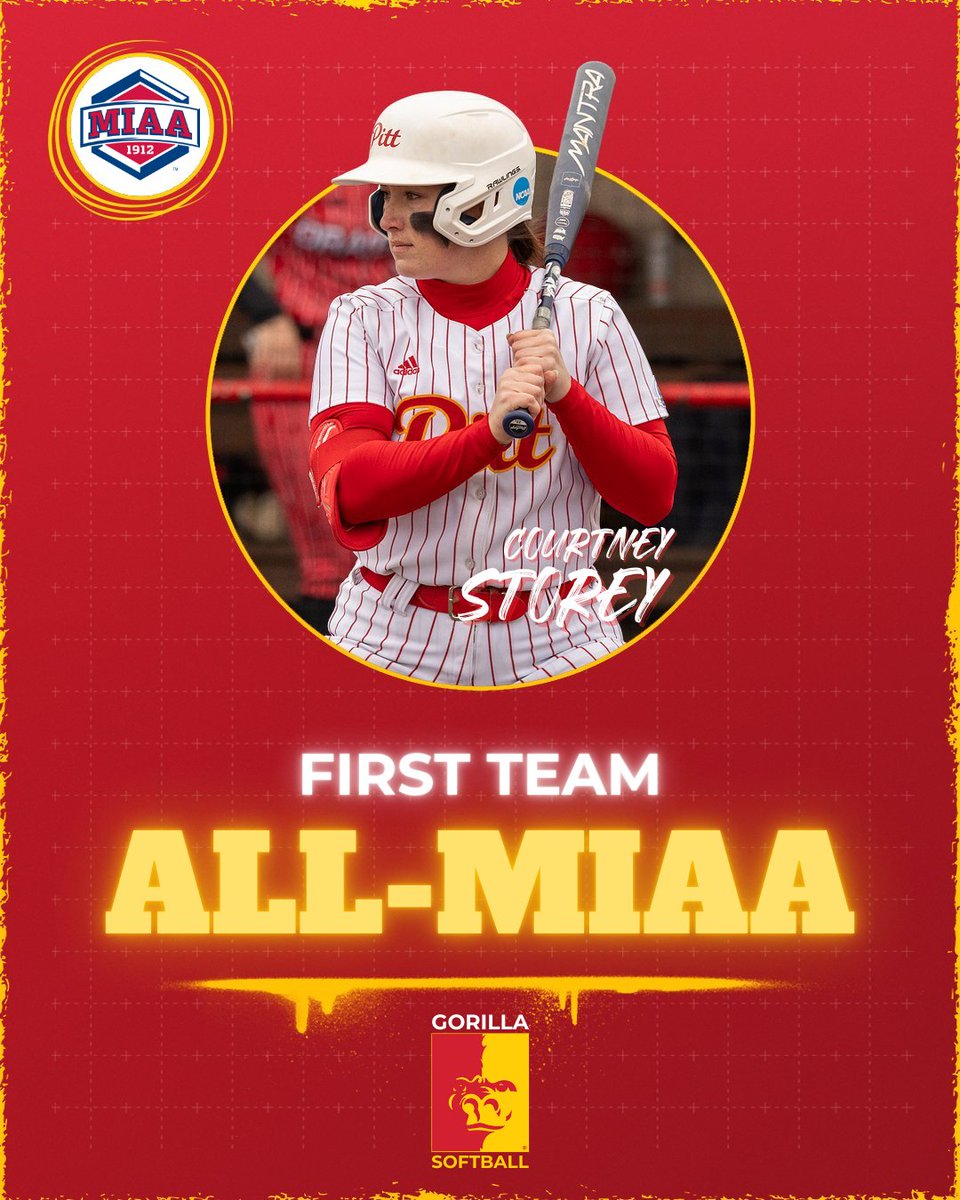 Pitt State Athletics ๐ฆ (@pittstgorillas) on Twitter photo ๐จ1ST TEAM ALL-MIAA๐จ
Senior outfielder Courtney Storey earns 1st team All-MIAA recognition Tuesday ๐ฆ๐ฅ
Storey hit .401 this season with 14 doubles and a team-high 53 RBI.
<a href="/Gorilla_SFB/">Pitt State Softball ๐ฅ</a>|<a href="/pittstate/">Pittsburg State</a> ๐จ1ST TEAM ALL-MIAA๐จ
Senior outfielder Courtney Storey earns 1st team All-MIAA recognition Tuesday ๐ฆ๐ฅ
Storey hit .401 this season with 14 doubles and a team-high 53 RBI.
<a href="/Gorilla_SFB/">Pitt State Softball ๐ฅ</a>|<a href="/pittstate/">Pittsburg State</a>