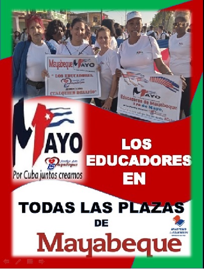 #CubaMined #JuntosPorMayabeque #1DeMayo
"UNIDOS LOS QUE AMAN Y FUNDAN" <a href="/DiazCanelB/">Miguel Díaz-Canel Bermúdez</a> <a href="/BYuniaky/">Yuniasky Crespo Baquero.</a> <a href="/BequeMaya/">Maria Dailis Guerra More</a> <a href="/naimatrujillob/">Naima Ariatne Trujillo Barreto</a> <a href="/Y24540Yisel/">Yisel Fresneda</a> <a href="/CubaMined/">MINED</a>