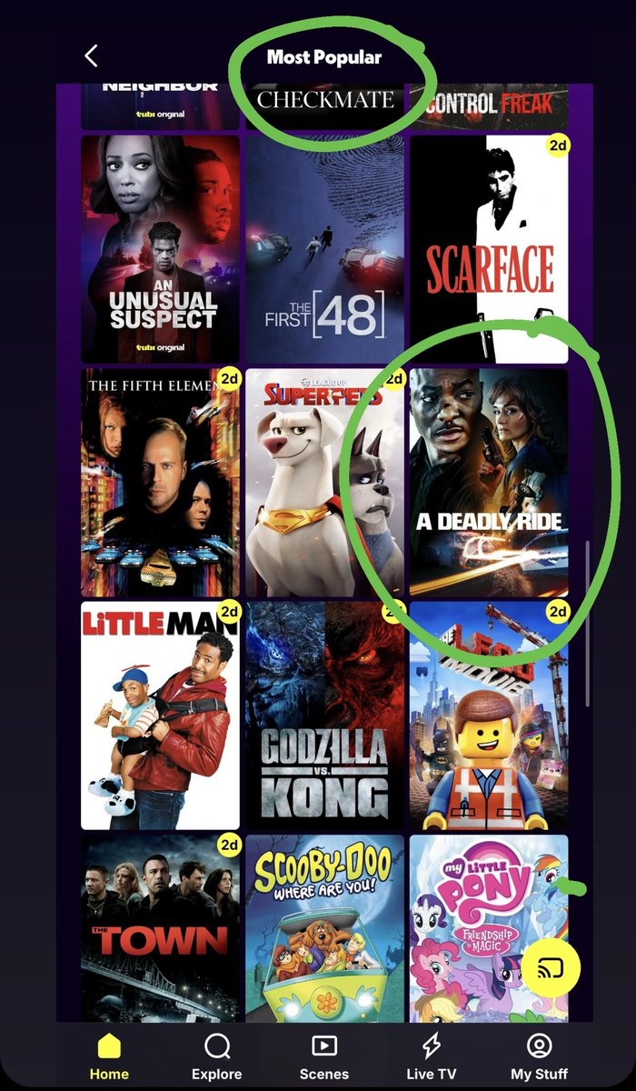 “A Deadly Ride” most popular on Tubi! I’m a lead in this alongside BJ Britt (Agents of Shield) and Chris Whitcomb (Junction) #tubi #thrillermovie #tubimostpopular #newmovies #jamiebernadette