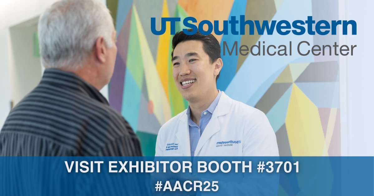 UTSW Science (@utswscience) on Twitter photo Find <a href="/UTSWMedCenter/">UT Southwestern Medical Center</a> in the #AACR25 exhibit hall! Talk to our faulty at booth #3701 about the research training opportunities on our campus. bit.ly/4fdboSF Find <a href="/UTSWMedCenter/">UT Southwestern Medical Center</a> in the #AACR25 exhibit hall! Talk to our faulty at booth #3701 about the research training opportunities on our campus. bit.ly/4fdboSF