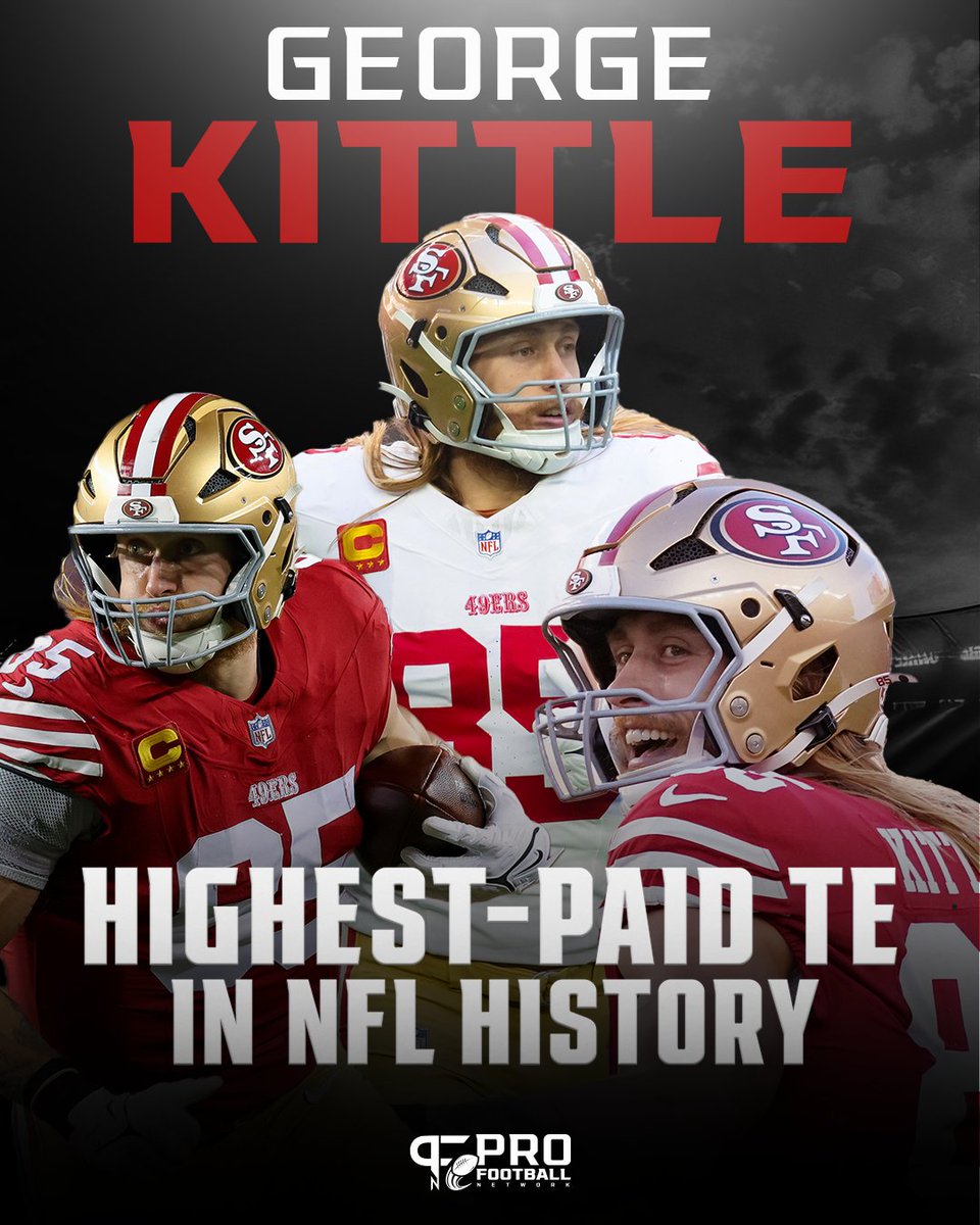 Congrats to <a href="/gkittle46/">George Kittle</a> on becoming the highest-paid tight end in the NFL 👏