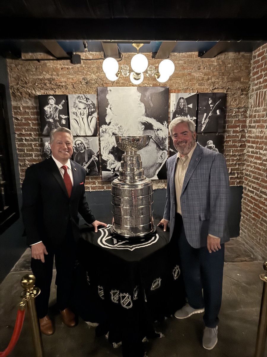FloridaPorts's tweet photo. It was great to join Rep. @ChipLaMarca, Chair of the House Economic Infrastructure Subcommittee, in honoring the @FlaPanthers, winners of the 2024 @StanleyCup award, while it’s in the Capital City. https://t.co/wveUXQO54V