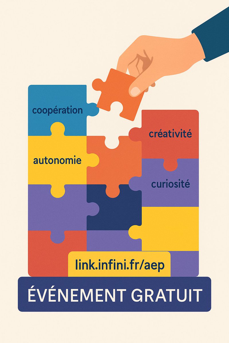 On ne “vient” pas à l’Auberge pédagogique ! On y participe !

L’AEP, c’est un événement que vous façonnez !

Inscrivez-vous pour 1, 2 ou 3 jours. C’est ici : link.infini.fr/aep

#AEP25 #enseignement #autonomie