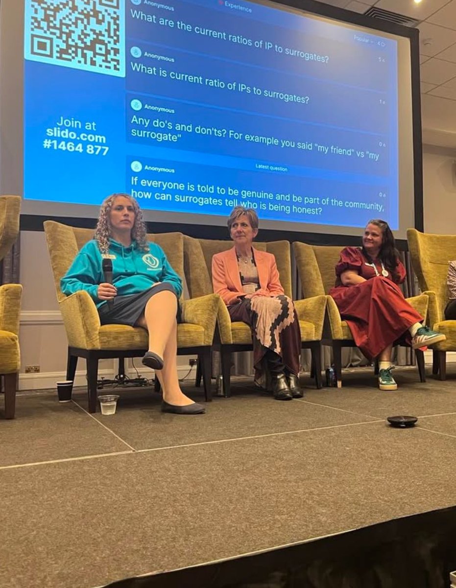 WombsNotForRent's tweet image. Here’s Carole Gilling Smith, CEO and Medical Director at the Agora clinic on a panel, seated in the centre, for Surrogacy UK’s annual conference from the weekend. 

SUK share these images on their social media and show their (all male?) Working Group on #lawreform with a CTA.