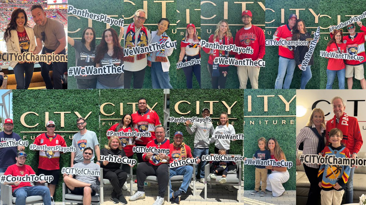 CITY Furniture (@cityfurniture) on Twitter photo Showing up and showing out in support of the Cats! 🙌🏒🐀 Such an incredible win last night — we're already looking forward to the next one! We are extremely proud to be the official furniture and mattress retailer for the <a href="/FlaPanthers/">x - Florida Panthers</a>. #WeWantTheCup #TimeToHunt Showing up and showing out in support of the Cats! 🙌🏒🐀 Such an incredible win last night — we're already looking forward to the next one! We are extremely proud to be the official furniture and mattress retailer for the <a href="/FlaPanthers/">x - Florida Panthers</a>. #WeWantTheCup #TimeToHunt