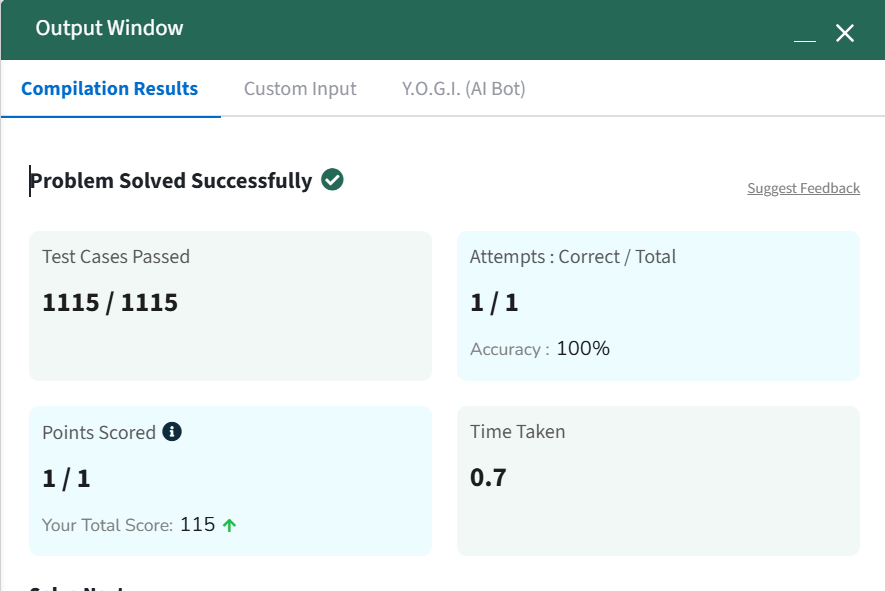 Shashank8839's tweet photo. 🚀 Day 31 of #gfg160 Peak Element in Array | #geekstreak2025 Thanks to
@geeksforgeeks
for daily mind workouts! #geeksforgeeks #gfg160 #geekstreak2025 #binarysearch #peakfinder #dsaeveryday #codingchallenge #shashankcodes #devjourney #100daysofdsa #jsdsa #javascriptlove https://t.co/PHl8beyYsB