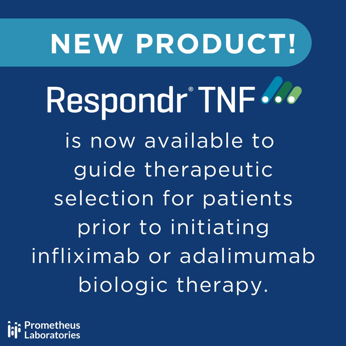 We’re excited to announce the official launch of the Respondr® TNF test! With the addition of this test to our portfolio, providers can now utilize one lab to support inflammatory bowel disease (IBD) patients through the entire patient care journey, from diagnosis to achieving