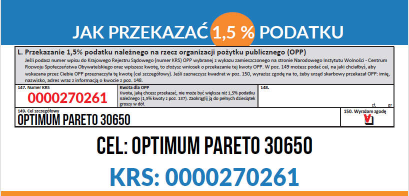 optimumpareto's tweet photo. Pamiętajcie, że do 30 kwietnia rozliczamy PIT.
Możecie przy tym przekazać nam 1.5% podatku na realizację misji budowy Cywilizacji Dialogu.
Aby to zrobić w sekcji L formularza PIT Należy wpisać:
👉 KRS: 0000270261
👉 Cel szczegółowy: Optimum Pareto 30650
Dziękujemy za wsparcie! https://t.co/9UVxTltIGt