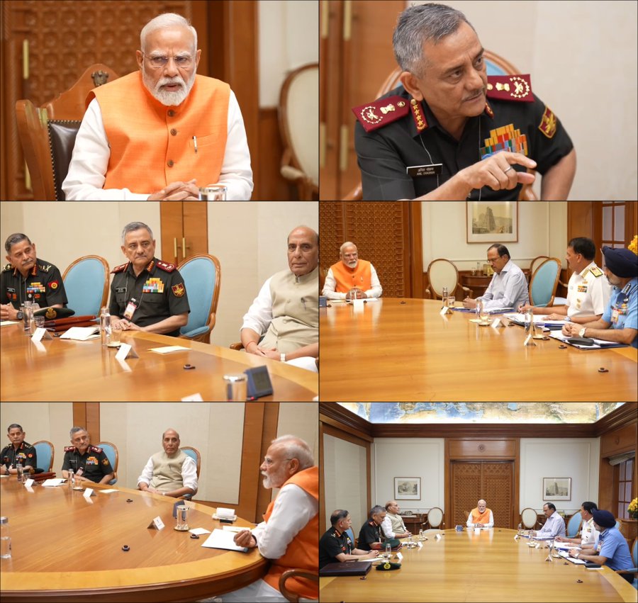 SK Chakraborty (@sanjoychakra) on Twitter photo <a href="/TimesAlgebraIND/">Times Algebra</a> Deliver ‘crushing blow to terrorism’: PM Modi’s fiery directive to Armed Forces post-Pahalgam attack ·
In a high-stakes emergency meeting, presided over by the PM and attended by Def Min Rajnath Singh, Ajit Doval, CDS General Anil Chauhan, Army Chief General Upendra Dwivedi, <a href="/TimesAlgebraIND/">Times Algebra</a> Deliver ‘crushing blow to terrorism’: PM Modi’s fiery directive to Armed Forces post-Pahalgam attack ·
In a high-stakes emergency meeting, presided over by the PM and attended by Def Min Rajnath Singh, Ajit Doval, CDS General Anil Chauhan, Army Chief General Upendra Dwivedi,