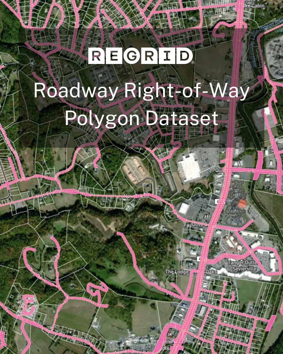 Introducing a new spatial data product from Regrid: Nationwide Roadway Right-of-Way Polygons.

For the first time ever, you can go beyond road lines and clearly identify road and rail right-of-ways nationwide.