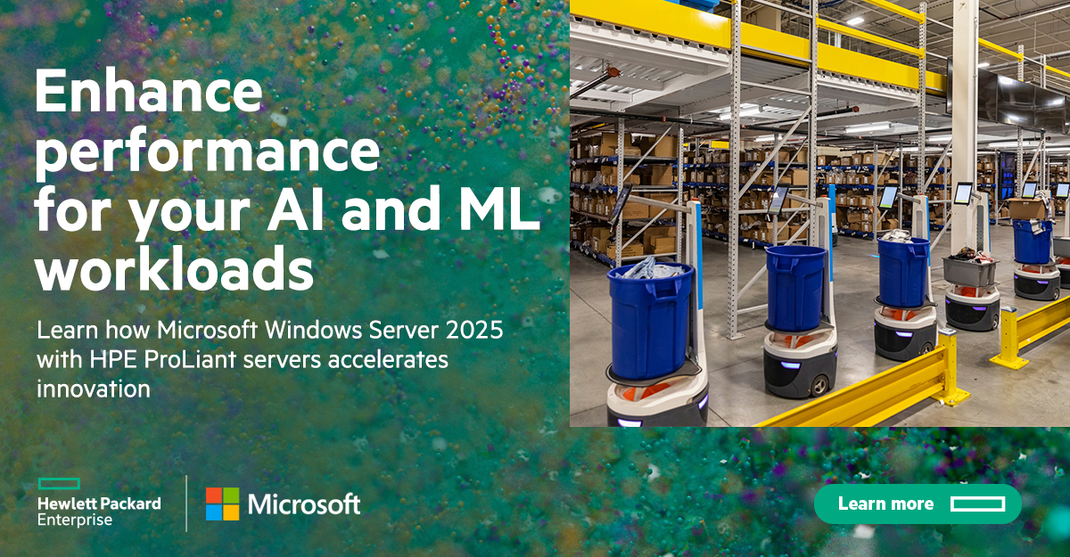 HPE_Alliances's tweet image. Improve security and #cloud agility with @Microsoft Windows Server 2025. When coupled with @HPE ProLiant servers, it offers enhanced performance and simplified management for AI and ML workloads. Learn more: hpe.to/60162UVmO #HPEAlliances