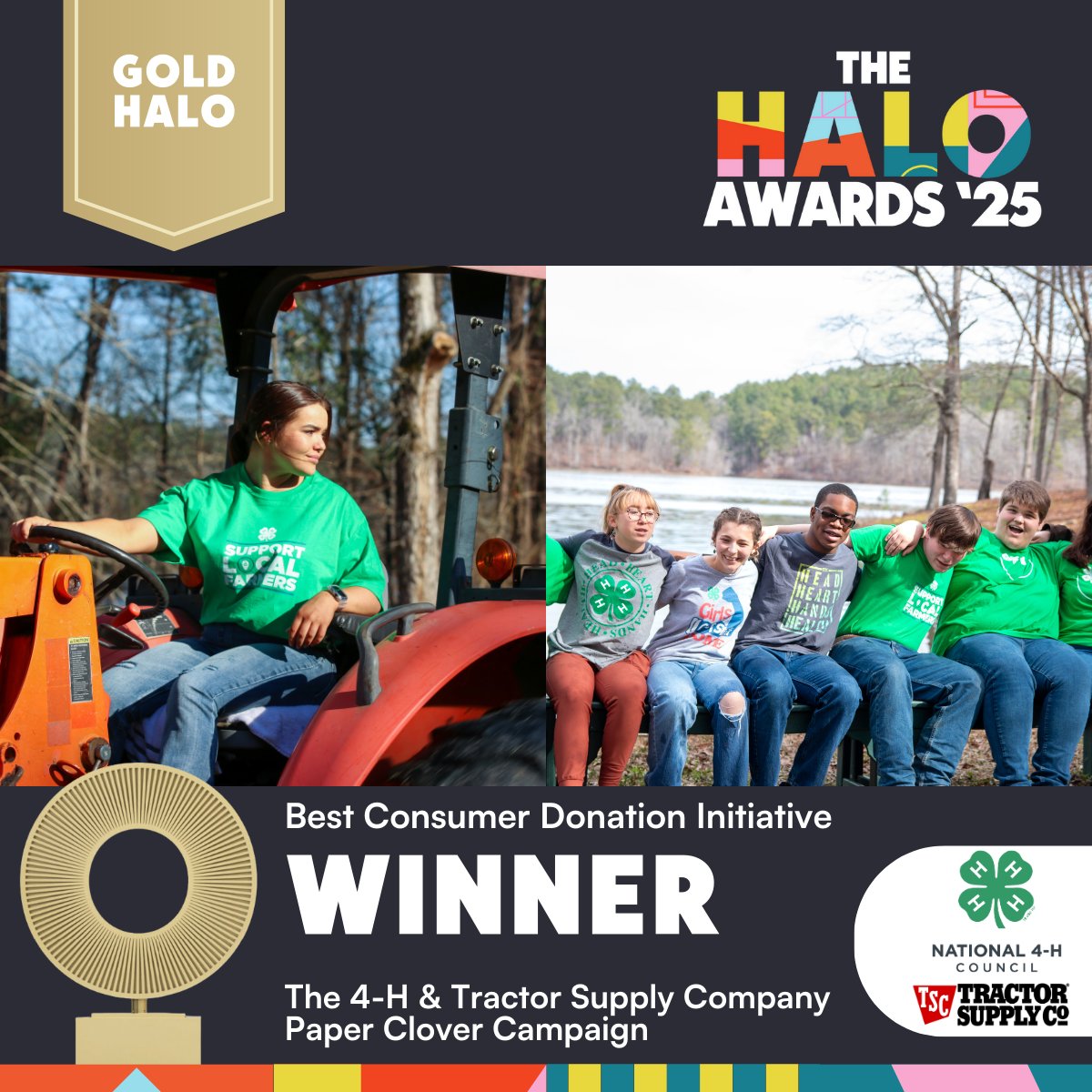 4-H (@4h) on Twitter photo 🎉 We’re honored to be named a winner of The 2025 #HaloAwards presented by @engageforgood! Our Gold Halo Award for Best Consumer Donation Initiative has made a real impact and we’re proud to be recognized alongside other purpose-driven campaigns. Thank you to <a href="/TractorSupply/">Tractor Supply</a> for 🎉 We’re honored to be named a winner of The 2025 #HaloAwards presented by @engageforgood! Our Gold Halo Award for Best Consumer Donation Initiative has made a real impact and we’re proud to be recognized alongside other purpose-driven campaigns. Thank you to <a href="/TractorSupply/">Tractor Supply</a> for