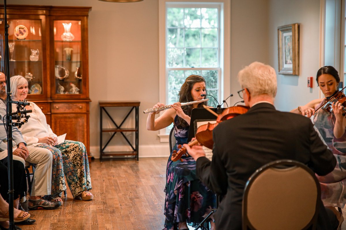 solisociety's tweet photo. Thank you to everyone who joined us for our final event of the season, ‘Flute &amp; Strings’ with Amy Taylor, Evin Blomberg, Christian Colberg and Ilya Finkelshteyn! We couldn’t have asked for a more beautiful spring evening to enjoy music together. ☀️🎶 https://t.co/tQ1uBNhOo2