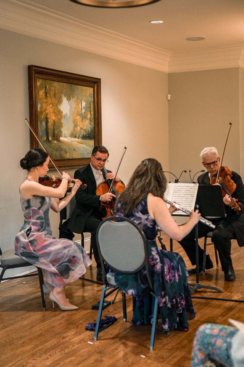 solisociety's tweet photo. Thank you to everyone who joined us for our final event of the season, ‘Flute &amp; Strings’ with Amy Taylor, Evin Blomberg, Christian Colberg and Ilya Finkelshteyn! We couldn’t have asked for a more beautiful spring evening to enjoy music together. ☀️🎶 https://t.co/tQ1uBNhOo2
