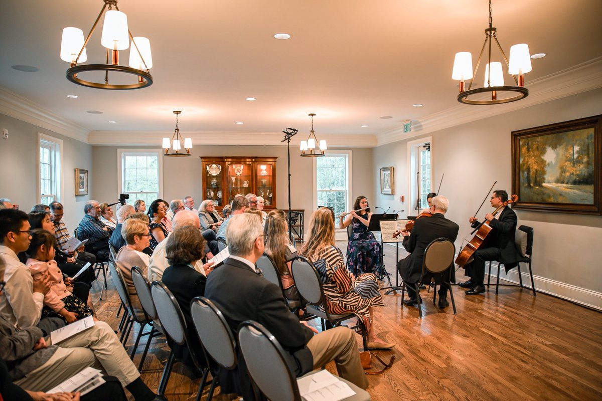solisociety's tweet photo. Thank you to everyone who joined us for our final event of the season, ‘Flute &amp; Strings’ with Amy Taylor, Evin Blomberg, Christian Colberg and Ilya Finkelshteyn! We couldn’t have asked for a more beautiful spring evening to enjoy music together. ☀️🎶 https://t.co/tQ1uBNhOo2
