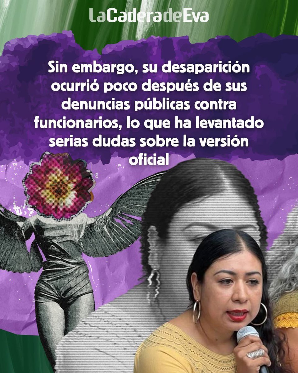 MTransgresoras's tweet image. ✨¿Quién era Sandra Domínguez? Activista originaria de #Oaxaca #México desaparecida el 4 de octubre de 2024 y cuyo cuerpo fue encontrado sin vida en #Veracruz 🟣#JusticiaParaSandra #NiUnaMás @LaCaderadeEva #DH #Activismo