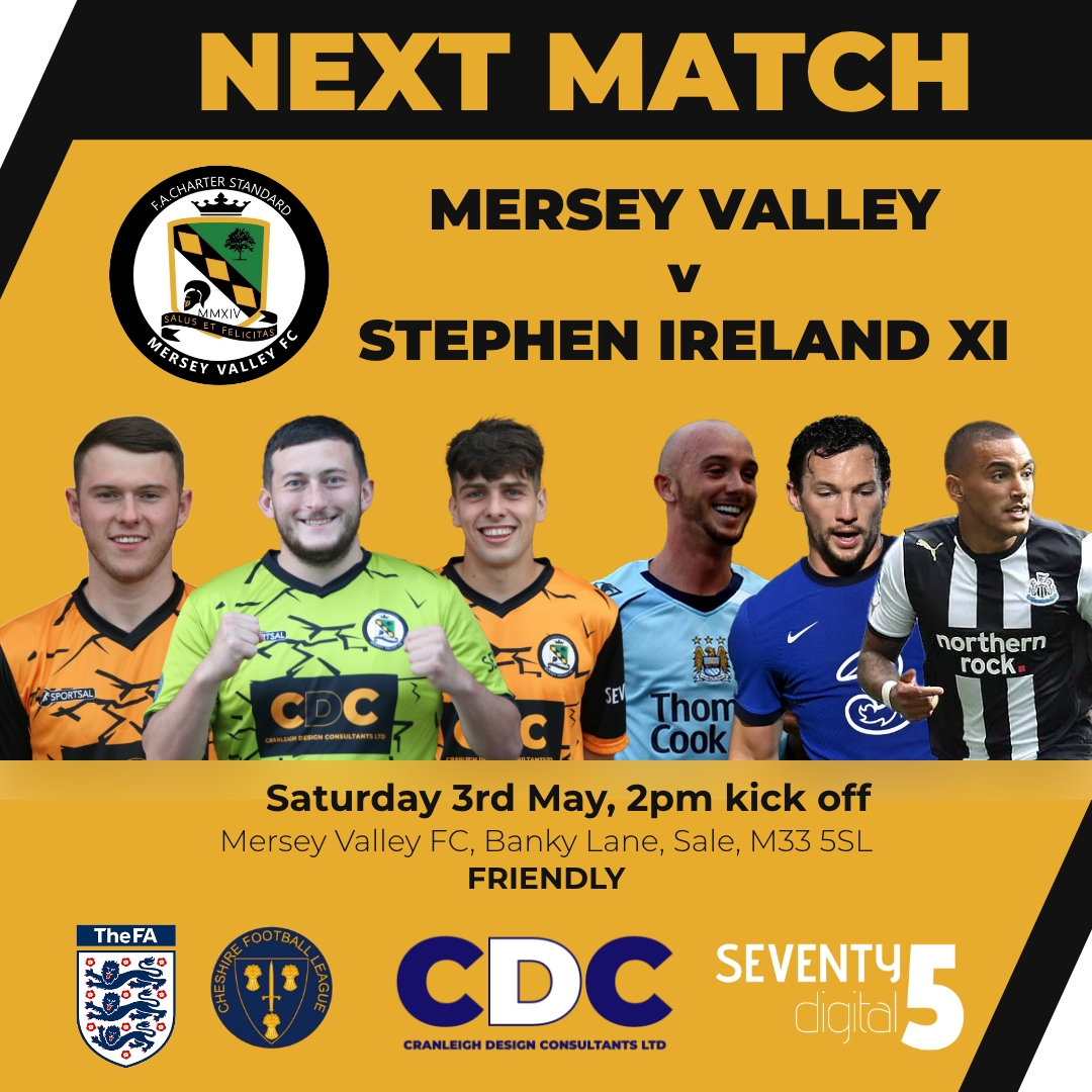 With a week off before our final game of the season we've got a final home game to look forward to - we welcome the Stephen Ireland XI to Banky Lane.

There will be a few familiar faces on show so get yourself down to the club, 2pm kick off - bar open!!

#AmberArmy 🟠⚫⚽