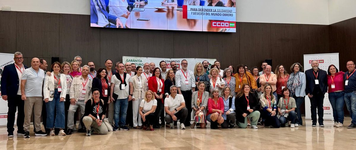 ⭕ Nuestra delegación <a href="/Comunica_FSCA/">FSC CCOO de Andalucía #CumplirLoPactado</a> participa en el 14° Congreso de <a href="/ccooandalucia/">CCOO de Andalucía</a>
✊Una vez más y más que nunca saldremos reforzadas y reforzados con claros objetivos como apuesta y defensa de los #ServiciosPúblicos