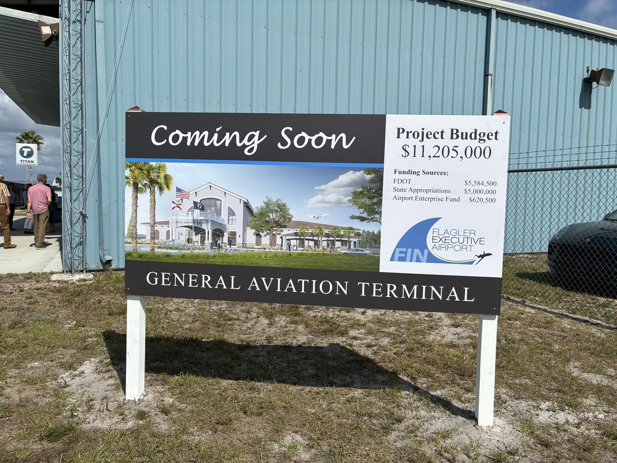 CindyDalecki's tweet photo. Exciting things are taking off at @FINAirport! We had so much fun celebrating their groundbreaking for the big expansion project this morning! More space, more opportunities, and a huge win for our community!
#FlaglerExecutiveAirport #GroundbreakingDay #BigThingsAhead https://t.co/J6pHZgb8mr