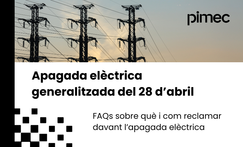 💡 Saps què i com pots reclamar davant l’apagada elèctrica generalitzada?

Des de <a href="/Pimec/">Pimec</a> donem resposta a algunes de les preguntes més freqüents per orientar-te sobre les reclamacions a les asseguradores derivades de les pèrdues ocasionades pel tall elèctric.

👇