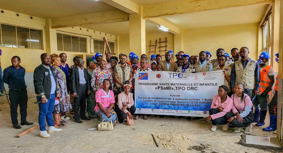 TPO DRC (@drc_tpo) on Twitter photo Ce 29 avril 2025, TPO DRC avec l'appui financier de la <a href="/SwissDevCoop/">Swiss Development and Cooperation</a>, a lancé officiellement les travaux de rénovation de quatre auditoires,un couloir,un bureau et des latrines destinés à la section sages- femmes de l'ISTM Bukavu.
D'autres détails 👇
facebook.com/10006445490186… Ce 29 avril 2025, TPO DRC avec l'appui financier de la <a href="/SwissDevCoop/">Swiss Development and Cooperation</a>, a lancé officiellement les travaux de rénovation de quatre auditoires,un couloir,un bureau et des latrines destinés à la section sages- femmes de l'ISTM Bukavu.
D'autres détails 👇
facebook.com/10006445490186…