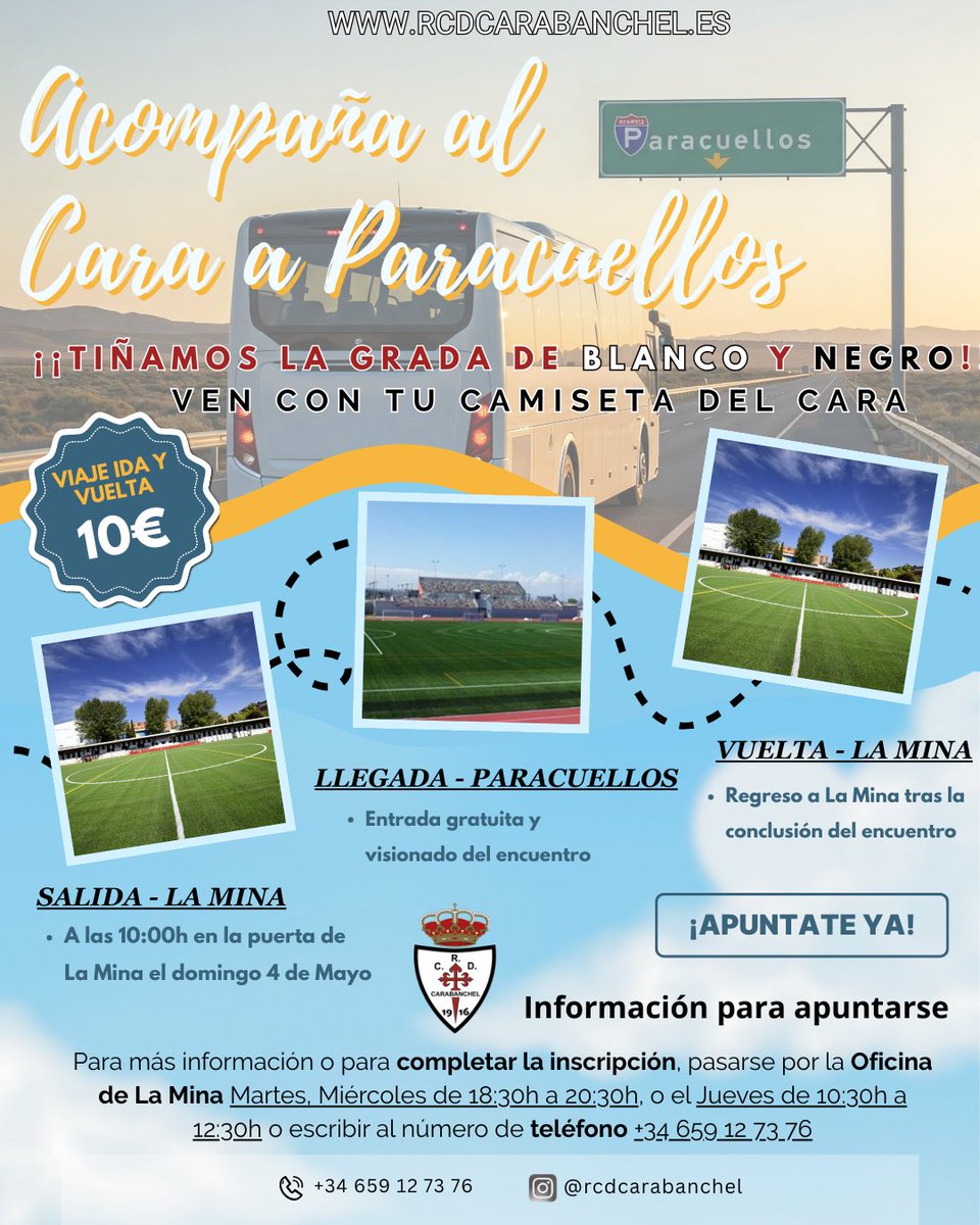 🚨𝐎𝐒 𝐍𝐄𝐂𝐄𝐒𝐈𝐓𝐀𝐌𝐎𝐒 𝐀 𝐓𝐎𝐃𝐎𝐒 𝐄𝐍 𝐏𝐀𝐑𝐀𝐂𝐔𝐄𝐋𝐋𝐎𝐒🚨

Gracias afición. Vuestro apoyo durante toda la temporada ha sido increíble y nos habéis llevado en volandas, haciendo de La Mina un fortín. Pero ahora... 

𝙊𝙎 𝙉𝙀𝘾𝙀𝙎𝙄𝙏𝘼𝙈𝙊𝙎 𝙈𝘼𝙎 𝙌𝙐𝙀