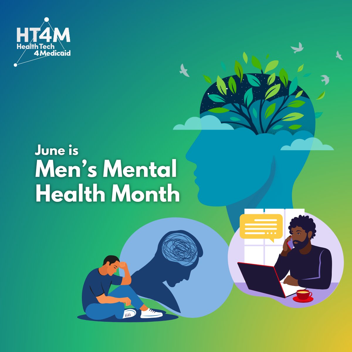 🧠 June is Men’s Mental Health Month — a time to break stigma, build connection, and expand access to care.

At HT4M, we recognize that Medicaid plays a critical role in supporting men’s mental health, especially for low-income and underserved communities.
