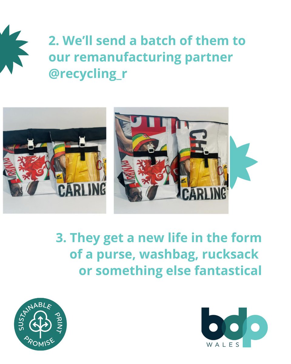bdpwales's tweet image. 𝙋𝙑𝘾 𝙗𝙖𝙣𝙣𝙚𝙧 𝙧𝙚𝙩𝙪𝙧𝙣 𝙨𝙘𝙝𝙚𝙢𝙚 🔄
We’ll take back your used PVC banners to be remanufactured into something new! Here’s how it works:

#circulareconomy #pvcbanner #sustainableprint