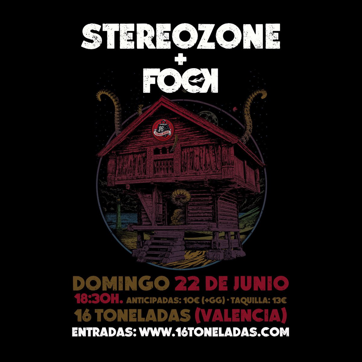 Fock unirá fuerzas el 22 de junio con <a href="/Stereozone/">Stereozone</a> en un concierto muy especial en la sala 16 Toneladas de Valencia 

movingtickets.com/Entradas-Stere…