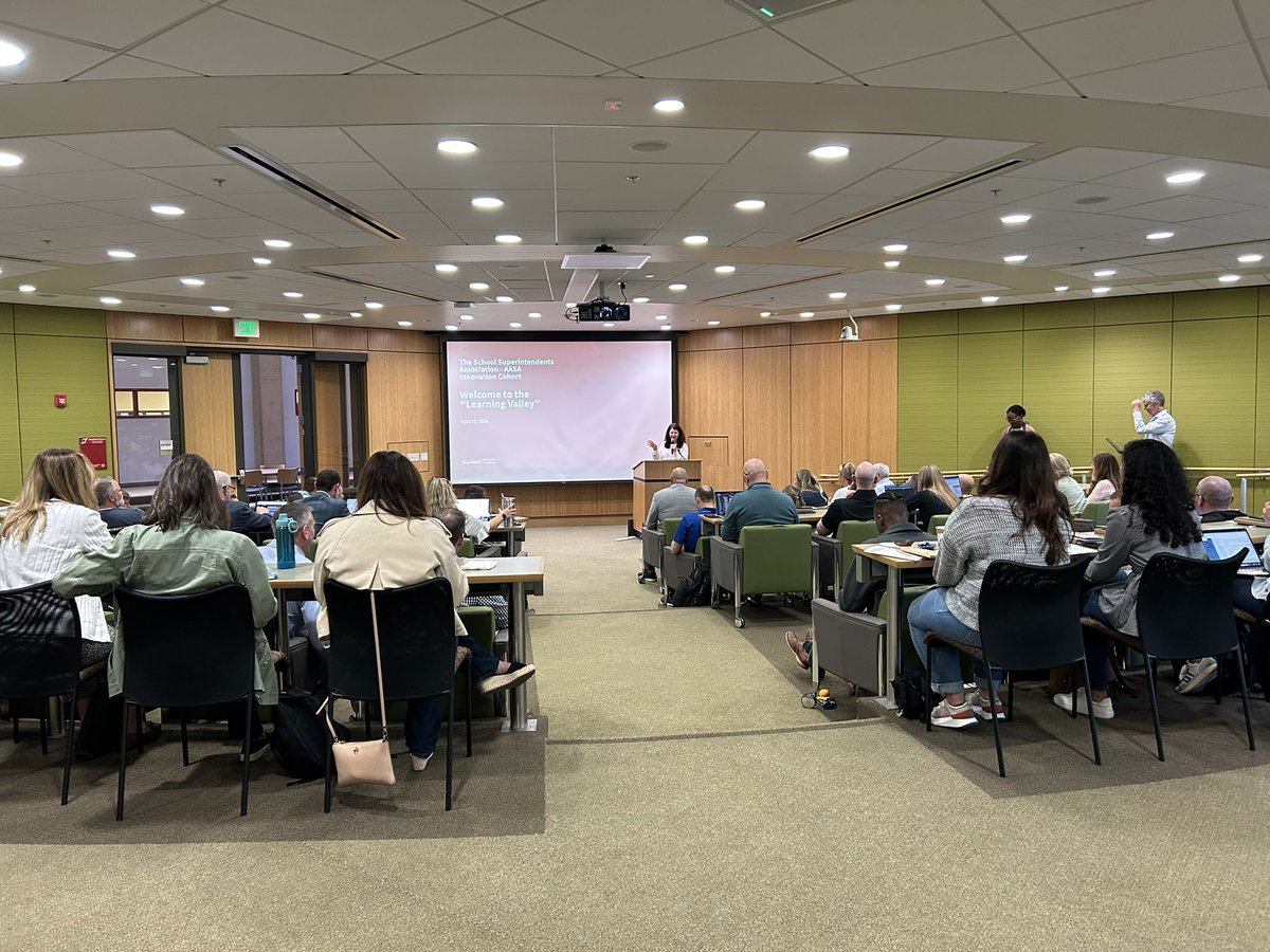 AASAHQ's tweet image. We’re live at Stanford University! 🎓

Starting the morning with big ideas from Stanford’s @Volcoucou and Dean Dan Schwartz, diving into how the “Age of Creation” is reshaping education. 

#AASA #InnovationforTransformation @StanfordEd
