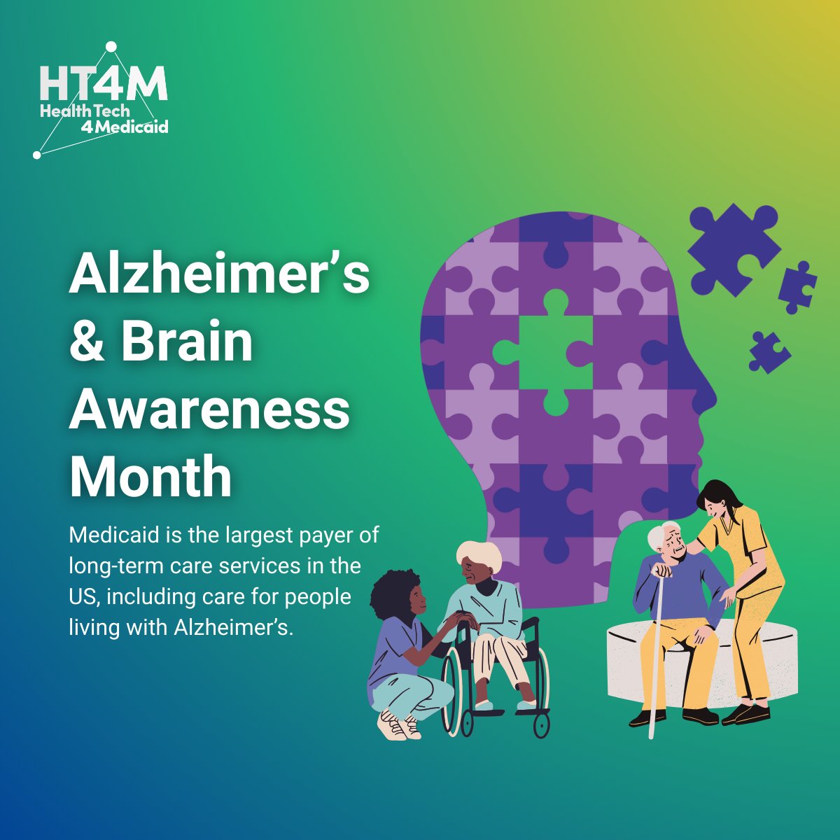🧠 June is Alzheimer’s &amp; Brain Awareness Month — a time to honor those affected by Alzheimer’s and other dementias, and to spotlight the urgent need for accessible, compassionate care.

#AlzheimersAwareness #BrainHealth #HT4M #MedicaidMatters #HealthEquity #MemoryCareForAll