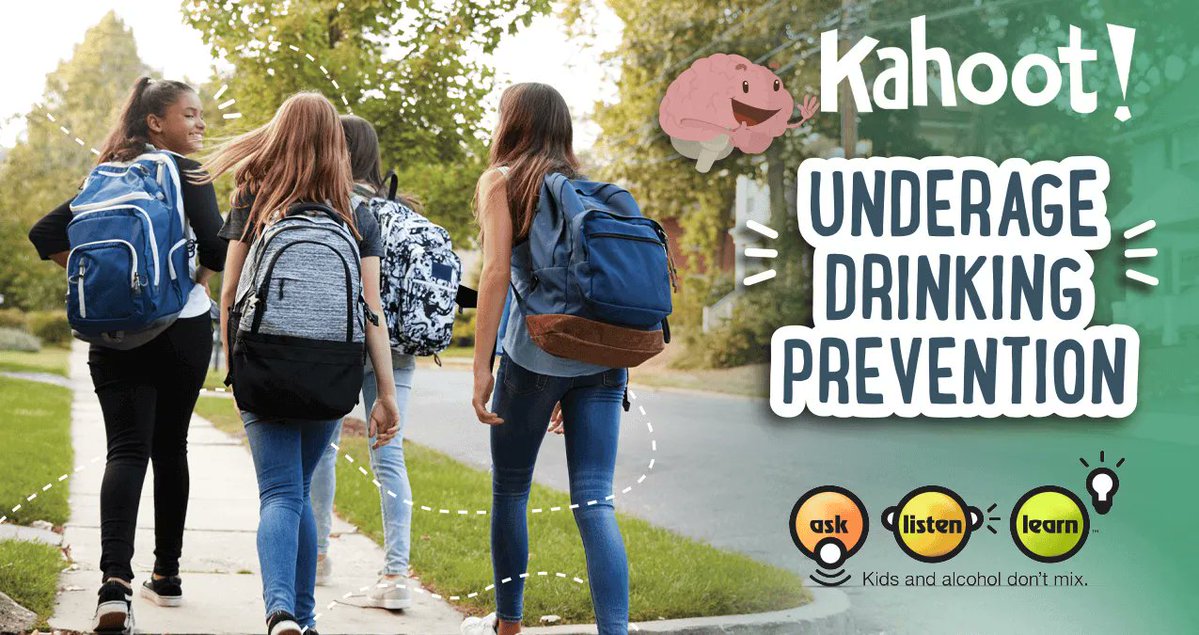 Kahoot! (@kahoot) on Twitter photo Want to empower your students with the knowledge to say “YES” to a healthy lifestyle and “NO” to underage drinking and marijuana use? New ready-to-play kahoots from <a href="/AskListenLearn/">Ask, Listen, Learn</a> teach the impact of alcohol and marijuana on kids’ developing brains! 🧠 Want to empower your students with the knowledge to say “YES” to a healthy lifestyle and “NO” to underage drinking and marijuana use? New ready-to-play kahoots from <a href="/AskListenLearn/">Ask, Listen, Learn</a> teach the impact of alcohol and marijuana on kids’ developing brains! 🧠