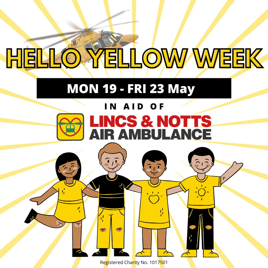 Calling all primary schools!
There is still time to sign up for our Hello Yellow Week this May! 💛
Send us a message for more information!
#helloyellow2025 #savinglives #getinvolved #lincoln #nottingham #schools