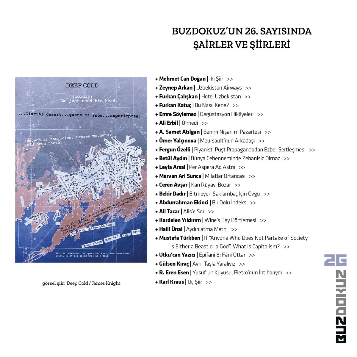 #Buzdokuz26 şiirler