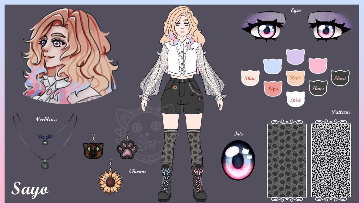 SayooDraw's tweet image. ~ Here it is ~
My full new ref is out !
Let me introduce you Sayo ❤️ 

#CLIPSTUDIO #digitalart #ref