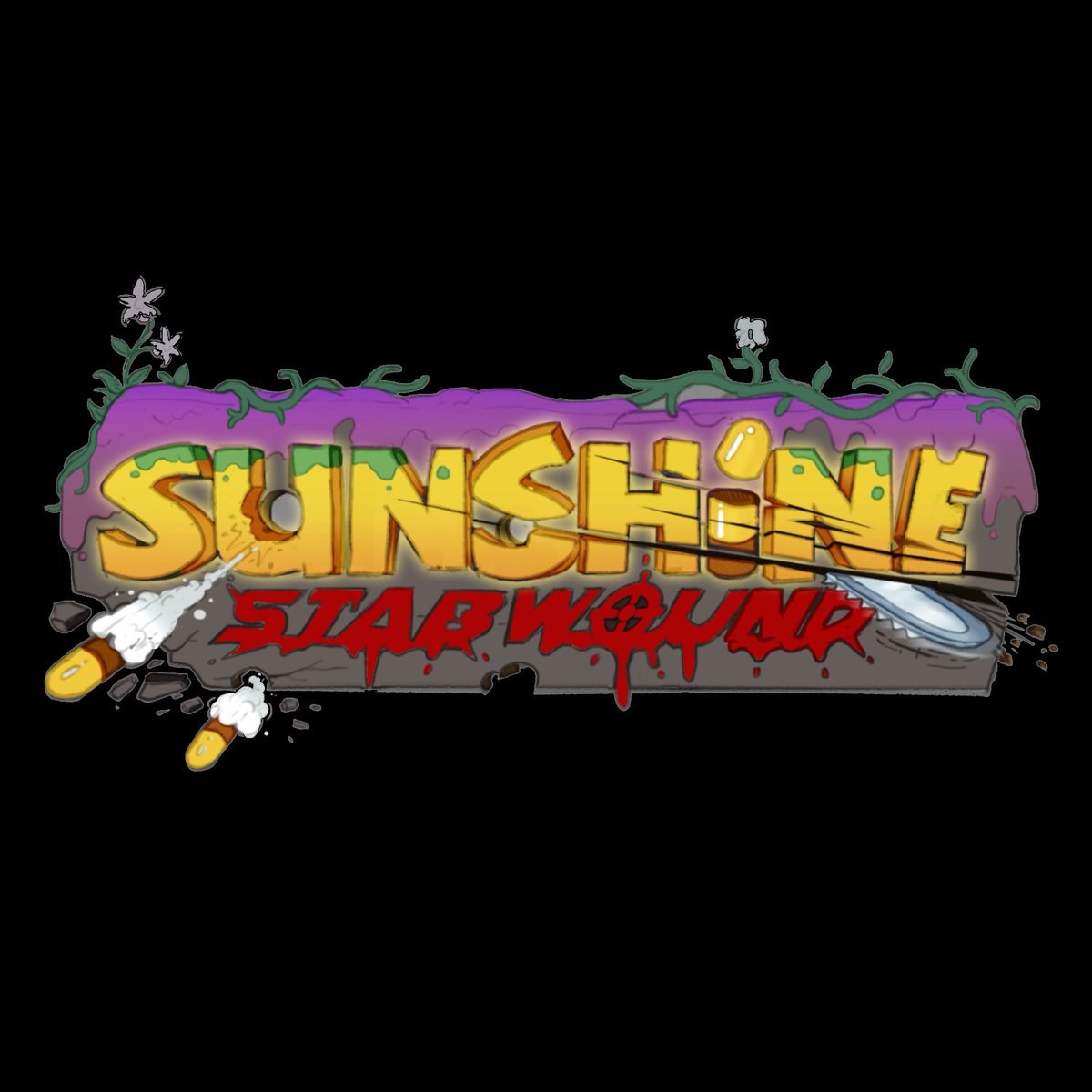 Sunshine_Stab's tweet photo. Here is one of our work in progress Sunshine Stabwound logos!! (*pew pew bzzzzzzzz*)

#indiedev #indiegamedev #indiegames #conceptart #gamedesign https://t.co/4BVpkZiDY6