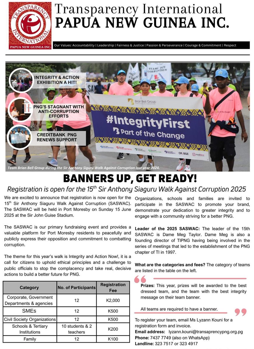 Your essential update on our activities is just a click away. 
Read our Q1 Newsletter here: transparencypng.org.pg/wp-content/upl…