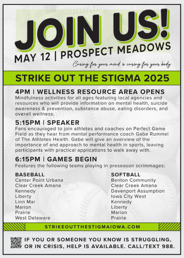 StrikeStigma's tweet image. It's almost time for Strike Out the Stigma 2025! Check out the agenda for the afternoon and invite your family and friends - we are so excited to see everyone there 💚
#strikeoutthestigma