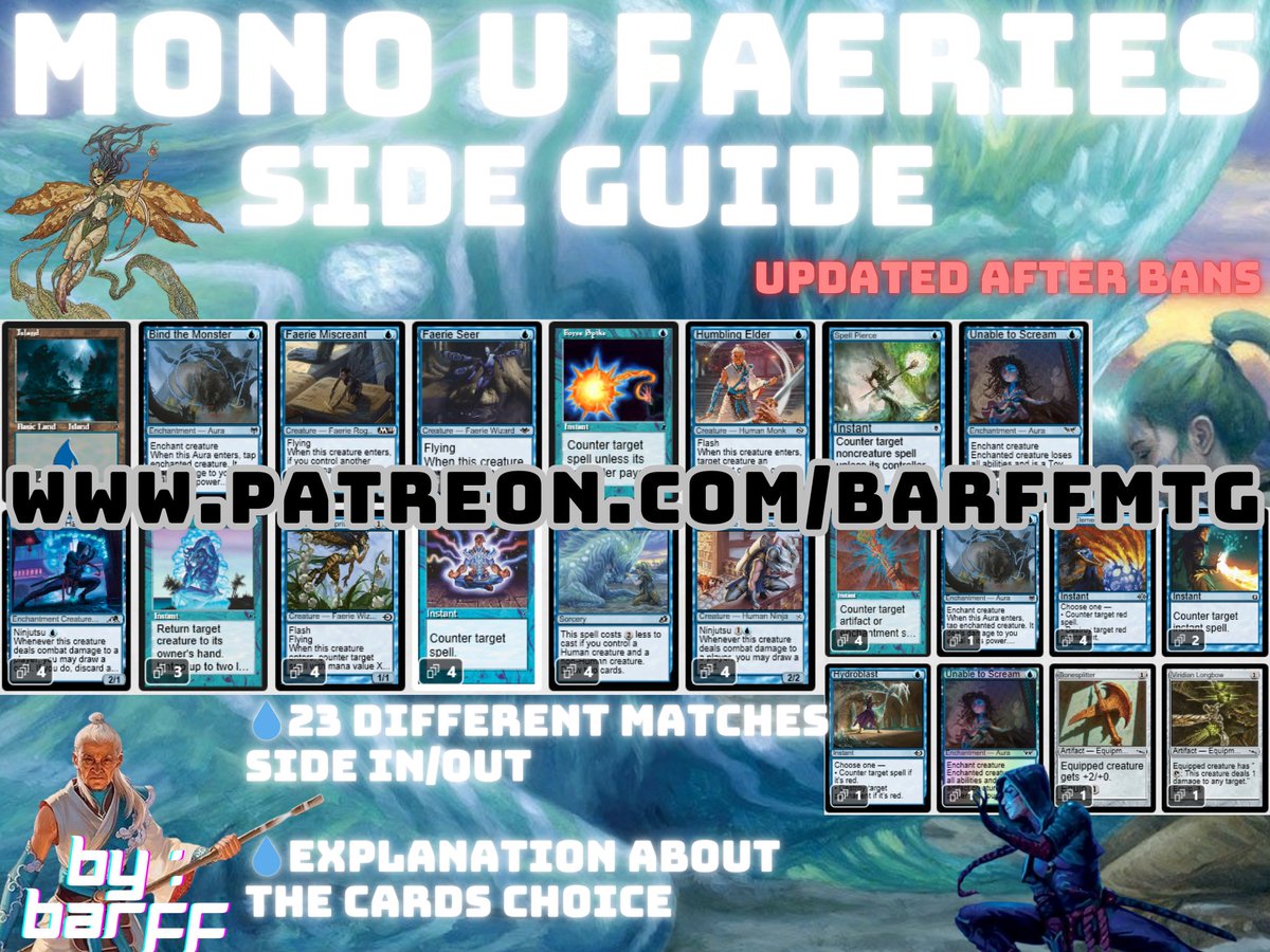 Samuel (barff) (@samubarff) on Twitter photo The updated Mono Blue Faeries Sideguide🧚🏼 is now Available on my Patreon (patreon.com/barffmtg).
🔥23 Different Matches Side In/Out
🔥Explanation About the Cards Choice
Become a Supporter and get access to a lot of exclusive content!
<a href="/fireshoes/">Robert Taylor🔥</a> The updated Mono Blue Faeries Sideguide🧚🏼 is now Available on my Patreon (patreon.com/barffmtg).
🔥23 Different Matches Side In/Out
🔥Explanation About the Cards Choice
Become a Supporter and get access to a lot of exclusive content!
<a href="/fireshoes/">Robert Taylor🔥</a>