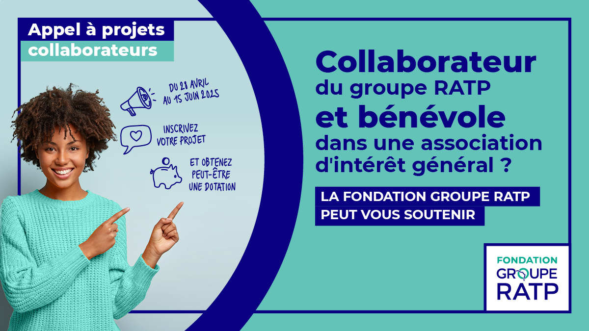 Fondation GroupeRATP (@fondationratp) on Twitter photo 🚨Association d’#IntérêtGénéral éligible au mécénat, l’un de vos bénévoles est collaborateur du <a href="/RATPgroup/">RATP Group</a> ? Vous portez un projet d’#InsertionPro ou d’#AccèsALaVille de publics urbains en fragilité économique ou sociale ? Candidatez jusqu’au 15/06 🔗ratpgroup.com/fr/le-groupe-r… 🚨Association d’#IntérêtGénéral éligible au mécénat, l’un de vos bénévoles est collaborateur du <a href="/RATPgroup/">RATP Group</a> ? Vous portez un projet d’#InsertionPro ou d’#AccèsALaVille de publics urbains en fragilité économique ou sociale ? Candidatez jusqu’au 15/06 🔗ratpgroup.com/fr/le-groupe-r…
