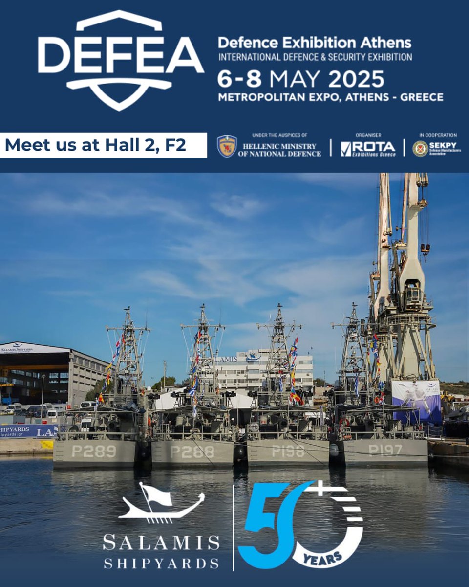 We are proud to announce our participation in DEFEA – Defence Exhibition Athens, a premier international defence and security event in Southeast Europe.
Meet us in Athens to explore our capabilities and projects.

🗓 May 6–8, 2025
📍 Metropolitan Expo, Athens, Greece