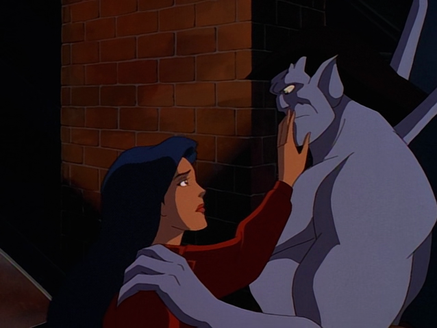 The Gargoyles episode "The Gathering, Part 1" debuted on this day (Apr. 29) in 1996. This two-parter brings Goliath and co. back to New York, where he introduces the Clan to Angela, while the birth of Fox and Xanatos' child brings about a complicated family reunion! #Gargoyles